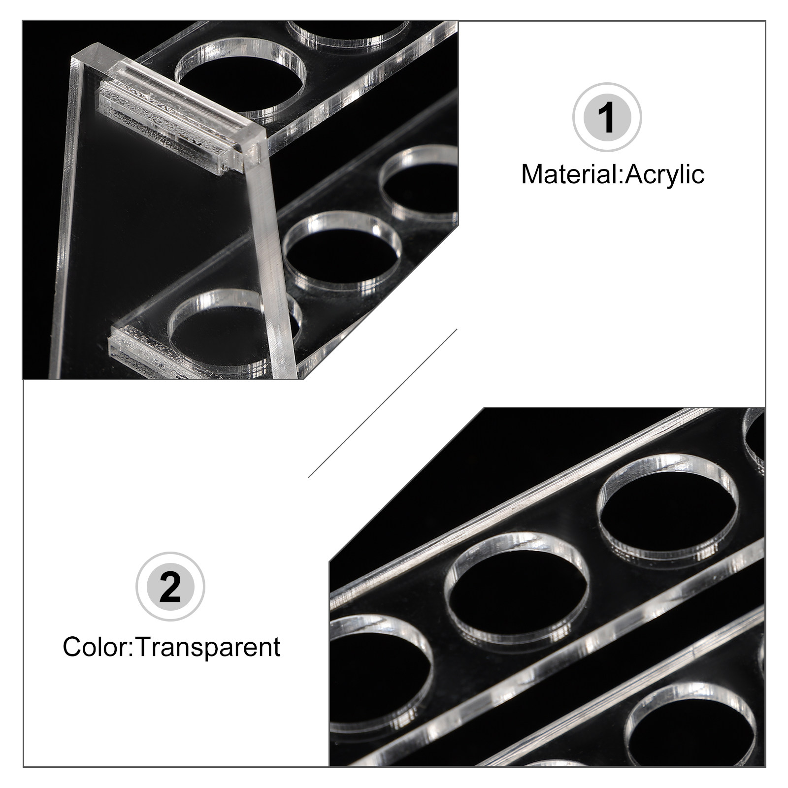 2Pcs Test Tube Rack Acrylic Cl - огляд і ціна Centrifuge Tube Rack