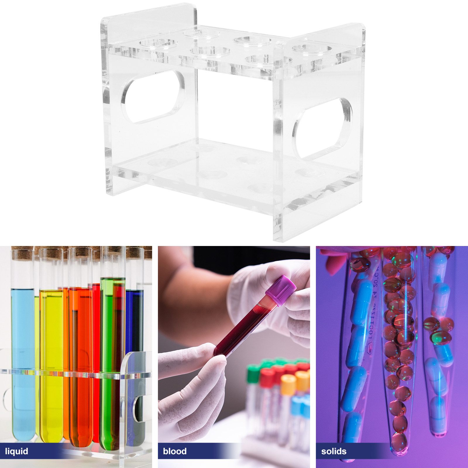 6-Hole Acrylic Test Tube Rack  - огляд і ціна Centrifuge Tube Rack